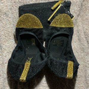 💞 5/$35 Fold up glitter flats Sidekick size 5-6.5